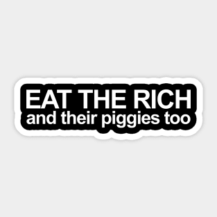 Eat The Rich, White Sticker